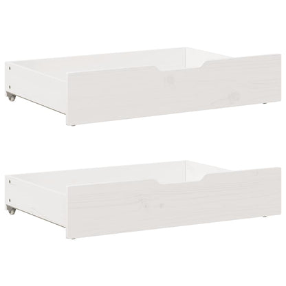 vidaXL Lit de jour extensible avec tiroirs sans matelas Blanc 90x200cm