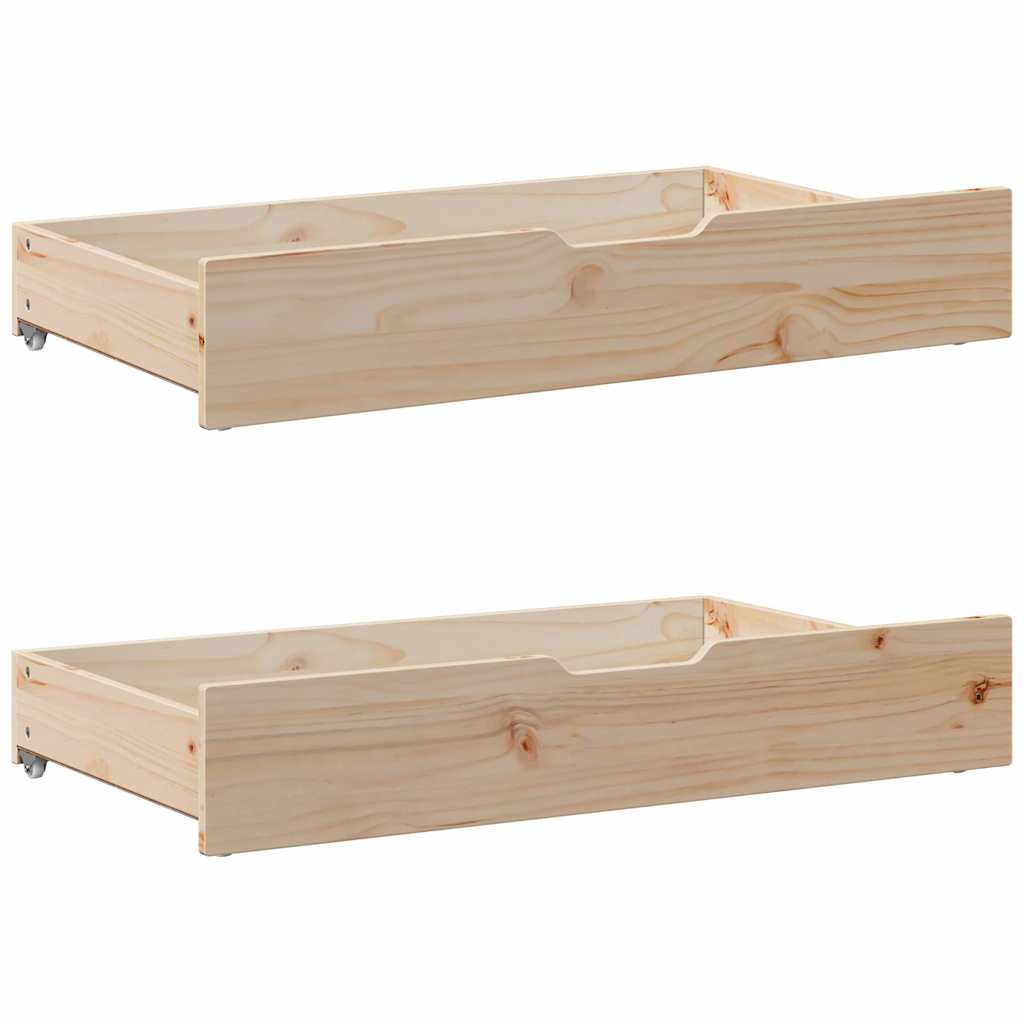 vidaXL Lit de repos avec tiroirs 90x200 cm Bois de pin massif