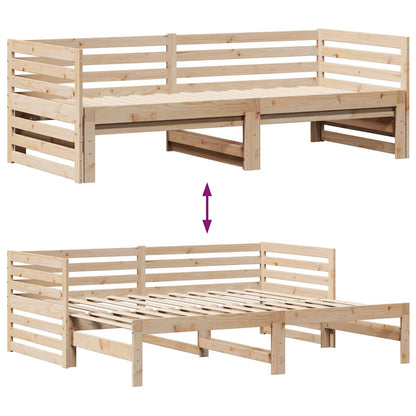 vidaXL Lit de repos avec tiroirs 90x200 cm Bois de pin massif