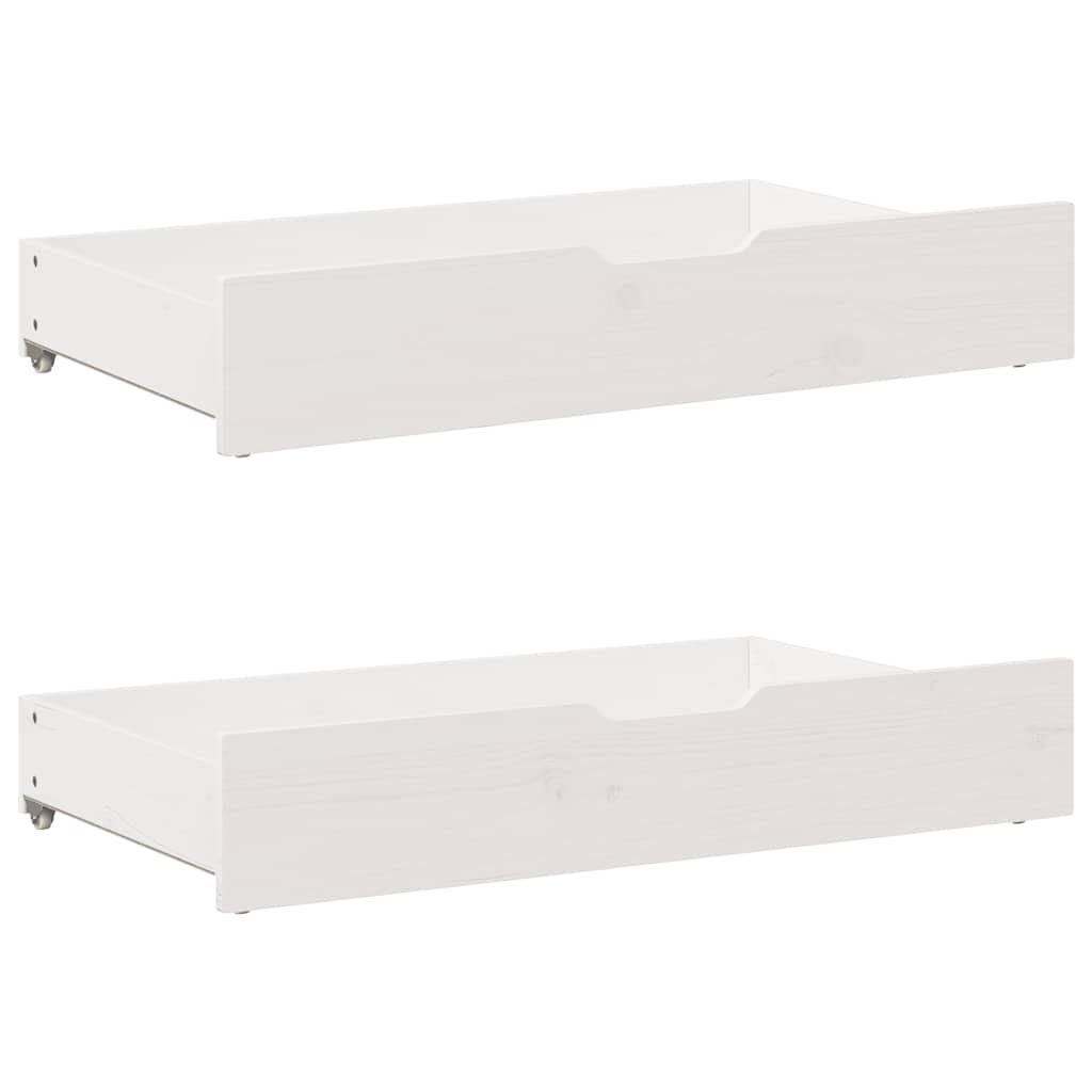vidaXL Lit de jour extensible avec tiroirs sans matelas Blanc 90x190cm