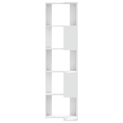 vidaXL Eck-Bücherregal 5 Böden Weiß 50x50x179 cm Holzwerkstoff