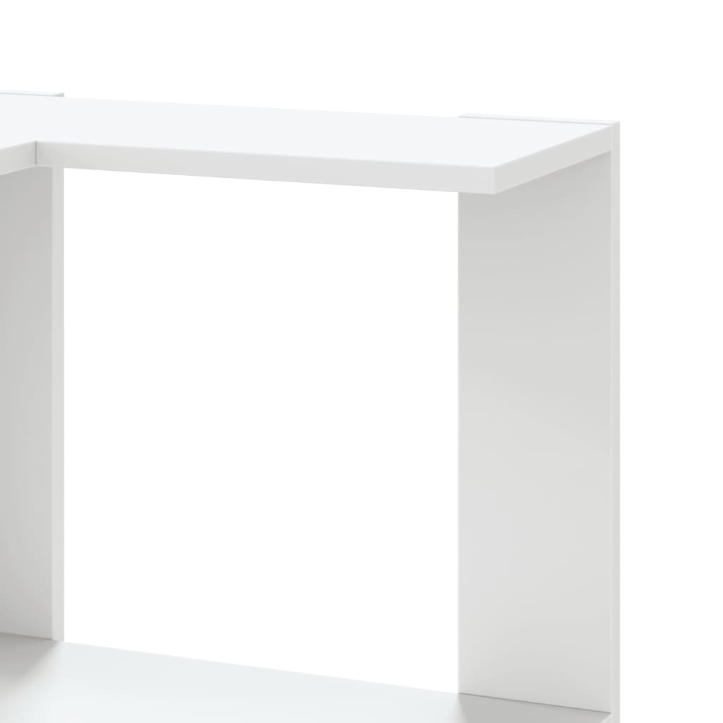 vidaXL Eck-Bücherregal 5 Böden Weiß 50x50x179 cm Holzwerkstoff