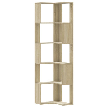 vidaXL Eck-Bücherregal 5 Böden Sonoma-Eiche 50x50x179 cm Holzwerkstoff