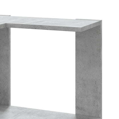 vidaXL Eck-Bücherregal 5 Böden Betongrau 50x50x179 cm Holzwerkstoff