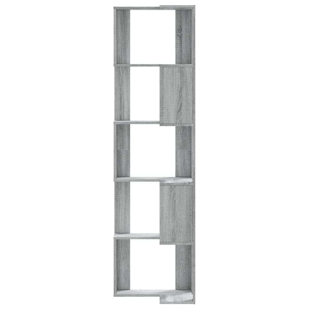 vidaXL Bücherregal 5 Böden Grau Sonoma 50x50x179 cm Holzwerkstoff
