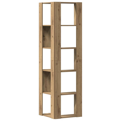 vidaXL Eck-Bücherregal 5 Böden Artisan-Eiche 50x50x179cm Holzwerkstoff