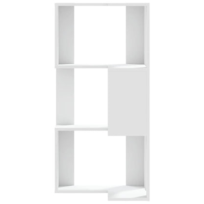 vidaXL Étagère d'angle 3 niveaux blanc 50x50x102 cm Bois d'ingénierie