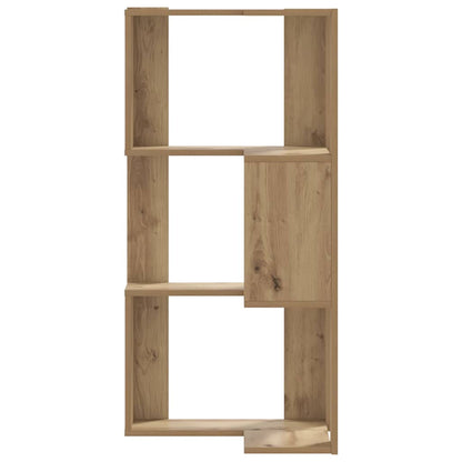 vidaXL Eck-Bücherregal 3 Böden Artisan-Eiche 50x50x102cm Holzwerkstoff