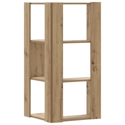 vidaXL Eck-Bücherregal 3 Böden Artisan-Eiche 50x50x102cm Holzwerkstoff