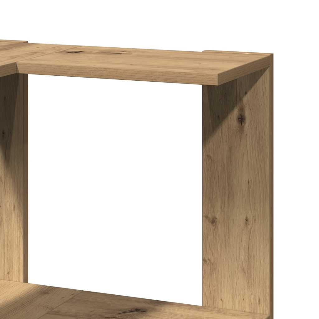 vidaXL Eck-Bücherregal 3 Böden Artisan-Eiche 50x50x102cm Holzwerkstoff