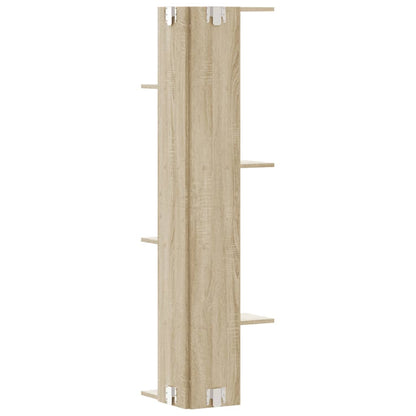 vidaXL Wand-Eckregal Sonoma-Eiche 36,5x36,5x140 cm Holzwerkstoff