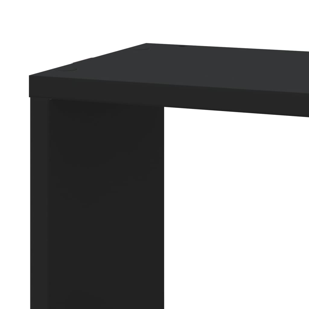 vidaXL Wand-Eckregal Schwarz 45x45x147 cm Holzwerkstoff