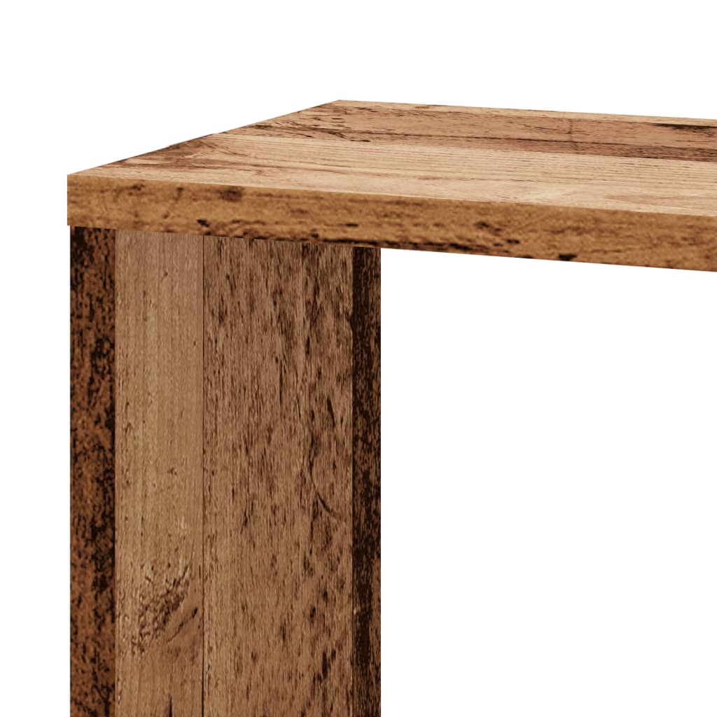 vidaXL Wand-Eckregal Altholz-Optik 45x45x147 cm Holzwerkstoff