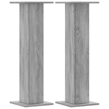 vidaXL Lautsprecherständer 2 Stk. Grau Sonoma 30x30x95cm Holzwerkstoff