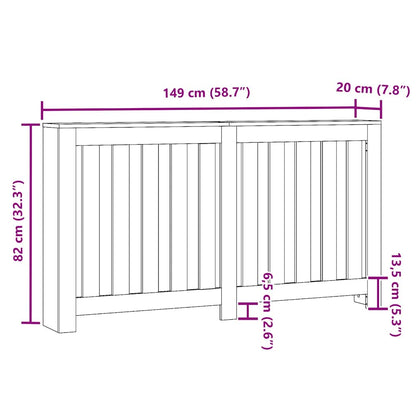 Heizkörperverkleidung Eichen-Optik 149x20x82 cm Holzwerkstoff