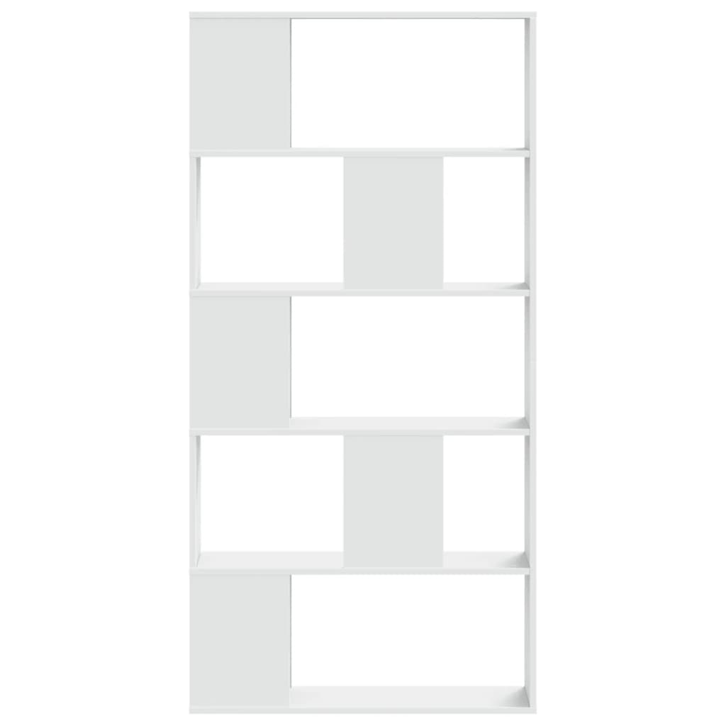 vidaXL Bücherregal 5 Böden Weiß 80,5x23,5x162,5 cm Holzwerkstoff