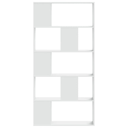 vidaXL Bücherregal 5 Böden Weiß 80,5x23,5x162,5 cm Holzwerkstoff