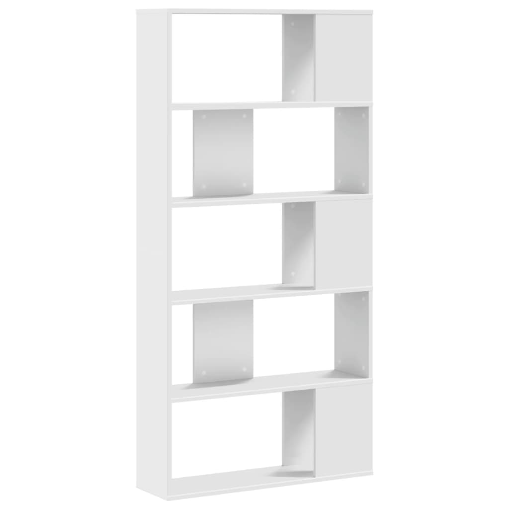 vidaXL Bücherregal 5 Böden Weiß 80,5x23,5x162,5 cm Holzwerkstoff