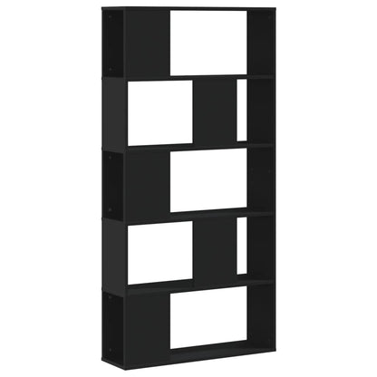 vidaXL Bücherregal 5 Böden Schwarz 80,5x23,5x162,5 cm Holzwerkstoff