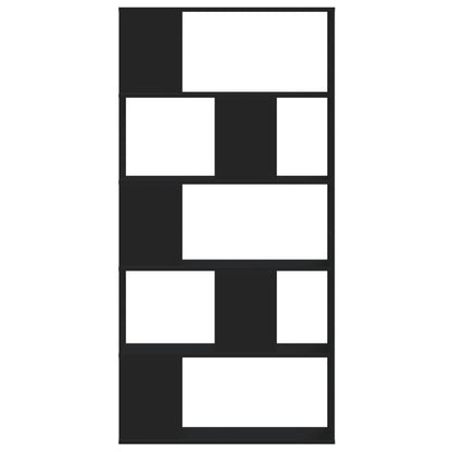 vidaXL Bücherregal 5 Böden Schwarz 80,5x23,5x162,5 cm Holzwerkstoff