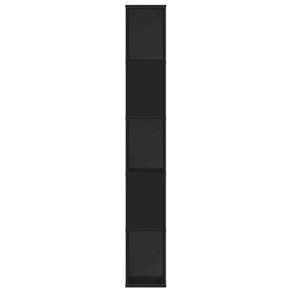 vidaXL Bücherregal 5 Böden Schwarz 80,5x23,5x162,5 cm Holzwerkstoff