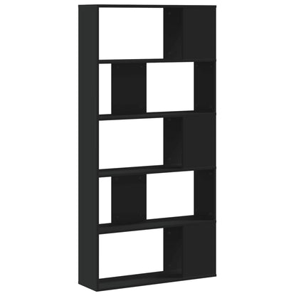 vidaXL Bücherregal 5 Böden Schwarz 80,5x23,5x162,5 cm Holzwerkstoff