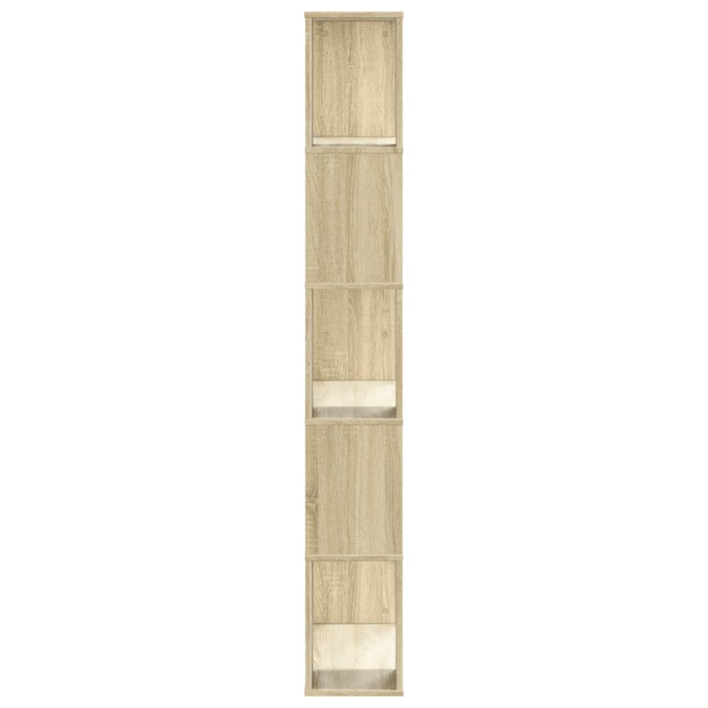 vidaXL Bücherregal 5 Böden Sonoma-Eiche 80,5x23,5x162,5 Holzwerkstoff