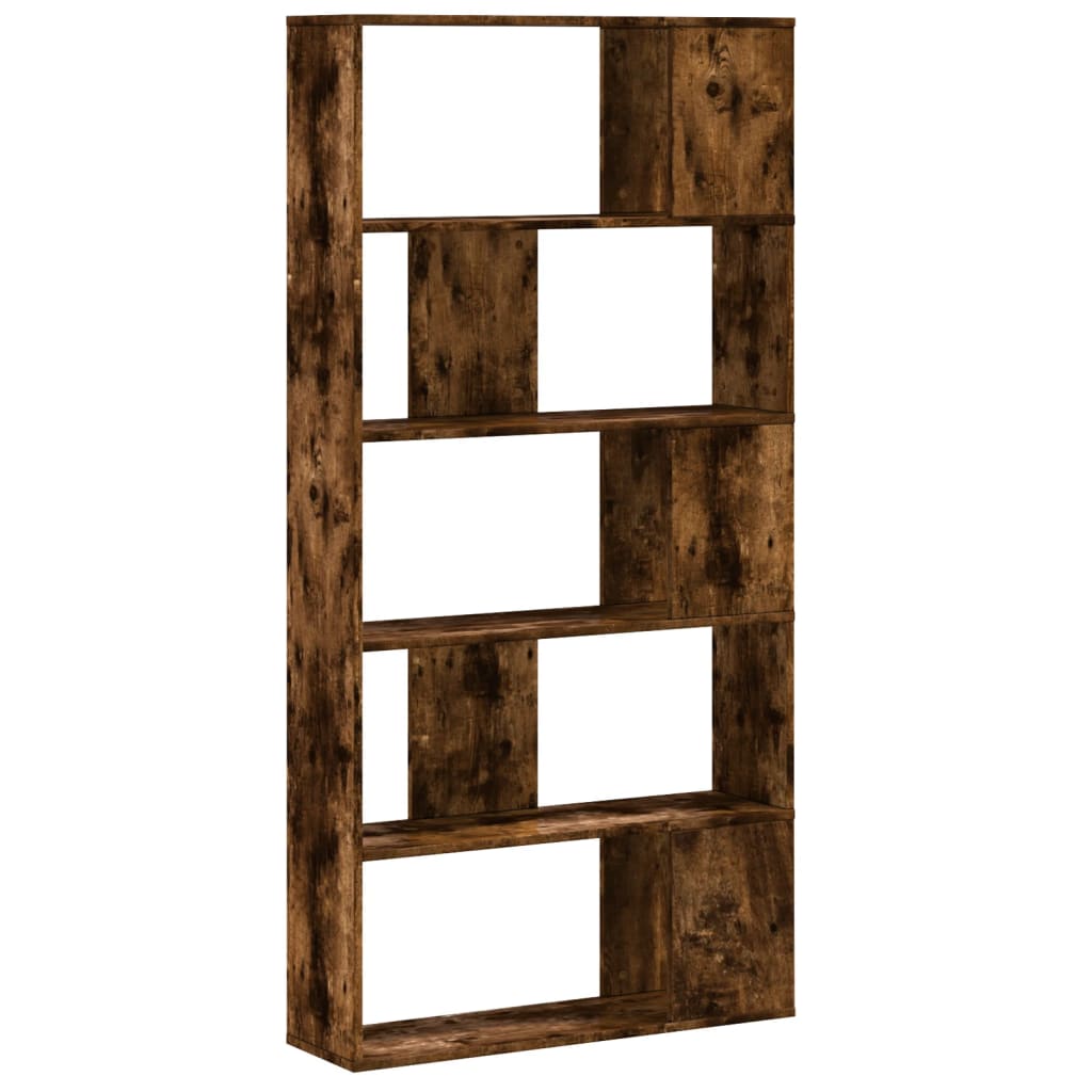 vidaXL Bücherregal 5 Böden Räuchereiche 80,5x23,5x162,5 Holzwerkstoff