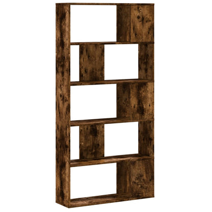 vidaXL Bücherregal 5 Böden Räuchereiche 80,5x23,5x162,5 Holzwerkstoff