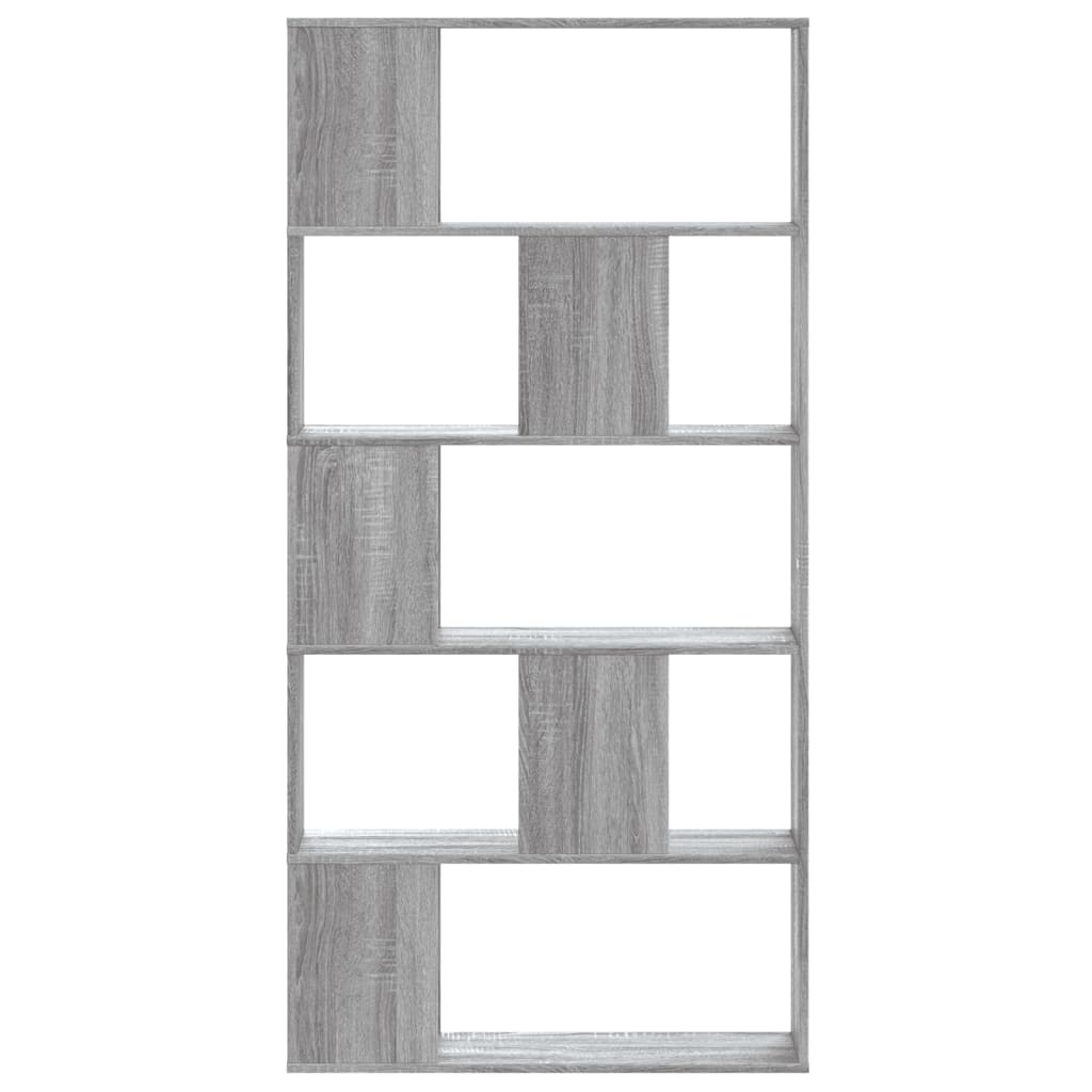 vidaXL Bücherregal 5 Böden Grau Sonoma 80,5x23,5x162,5 Holzwerkstoff