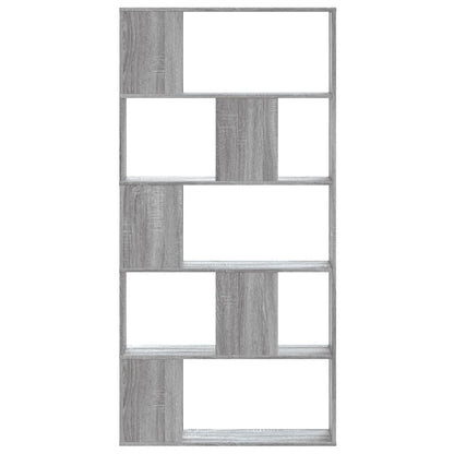 vidaXL Bücherregal 5 Böden Grau Sonoma 80,5x23,5x162,5 Holzwerkstoff
