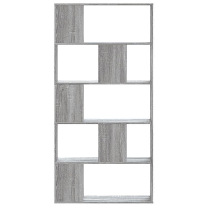 vidaXL Bücherregal 5 Böden Grau Sonoma 80,5x23,5x162,5 Holzwerkstoff