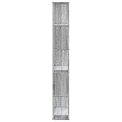 vidaXL Bücherregal 5 Böden Grau Sonoma 80,5x23,5x162,5 Holzwerkstoff
