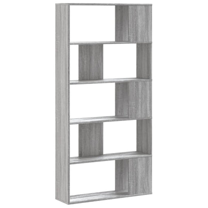 vidaXL Bücherregal 5 Böden Grau Sonoma 80,5x23,5x162,5 Holzwerkstoff
