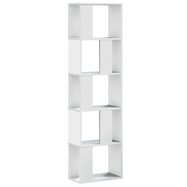 vidaXL Bücherregal 5 Böden Weiß 45x23,5x162,5 cm Holzwerkstoff
