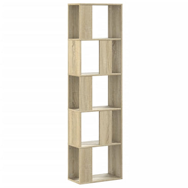 vidaXL Bücherregal 5 Böden Sonoma-Eiche 45x23,5x162,5 cm Holzwerkstoff