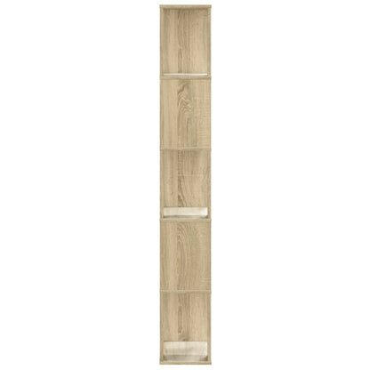 vidaXL Bücherregal 5 Böden Sonoma-Eiche 45x23,5x162,5 cm Holzwerkstoff