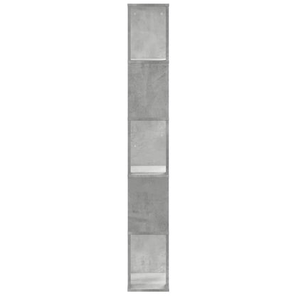 vidaXL Bücherregal 5 Böden Betongrau 45x23,5x162,5 cm Holzwerkstoff