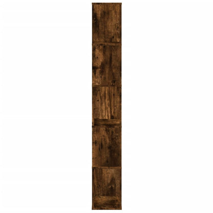 vidaXL Bücherregal 5 Böden Räuchereiche 45x23,5x162,5 cm Holzwerkstoff