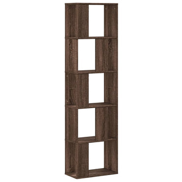 vidaXL Bücherregal 5 Böden Braun Eichen-Optik 45x23,5x162,5 cm