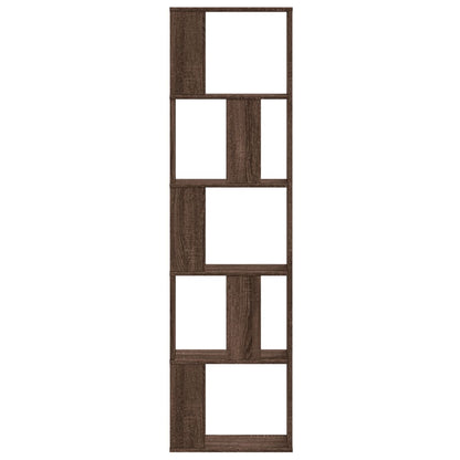 vidaXL Bücherregal 5 Böden Braun Eichen-Optik 45x23,5x162,5 cm