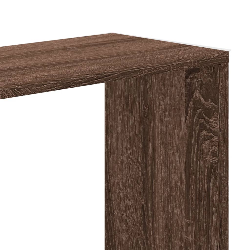 vidaXL Bücherregal 5 Böden Braun Eichen-Optik 45x23,5x162,5 cm