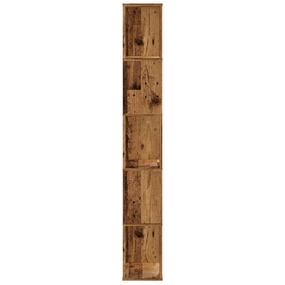 vidaXL Bücherregal 5 Böden Altholz 45x23,5x162,5 cm Holzwerkstoff