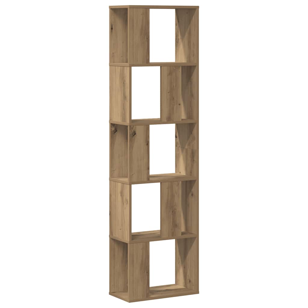 vidaXL Bücherregal 5 Böden Artisan-Eiche 45x23,5x162,5 Holzwerkstoff