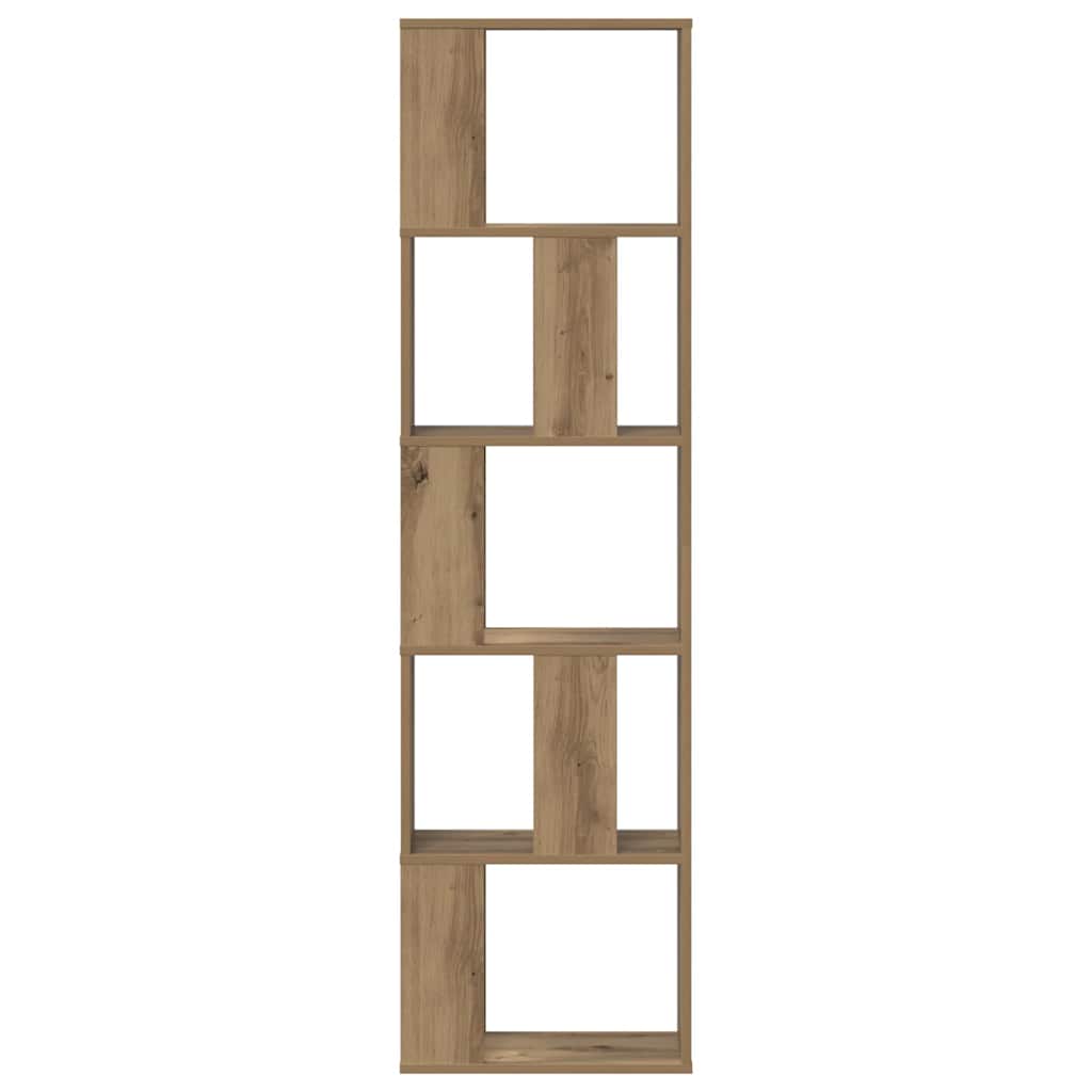 vidaXL Bücherregal 5 Böden Artisan-Eiche 45x23,5x162,5 Holzwerkstoff