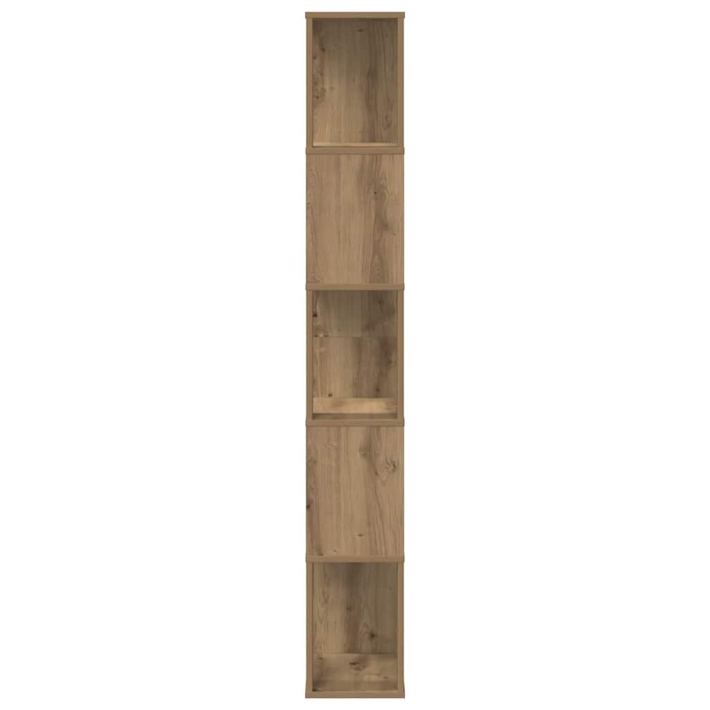 vidaXL Bücherregal 5 Böden Artisan-Eiche 45x23,5x162,5 Holzwerkstoff