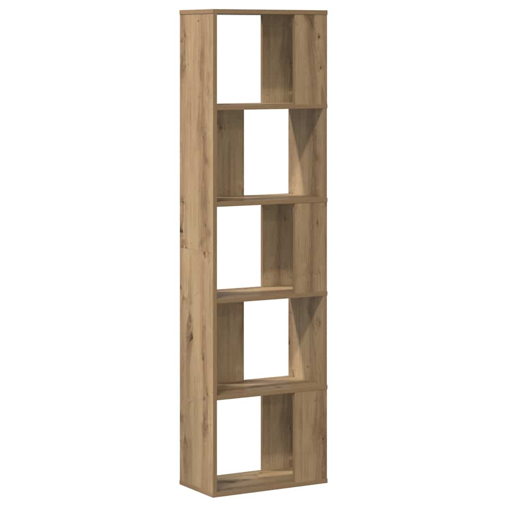 vidaXL Bücherregal 5 Böden Artisan-Eiche 45x23,5x162,5 Holzwerkstoff