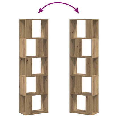 vidaXL Bücherregal 5 Böden Artisan-Eiche 45x23,5x162,5 Holzwerkstoff