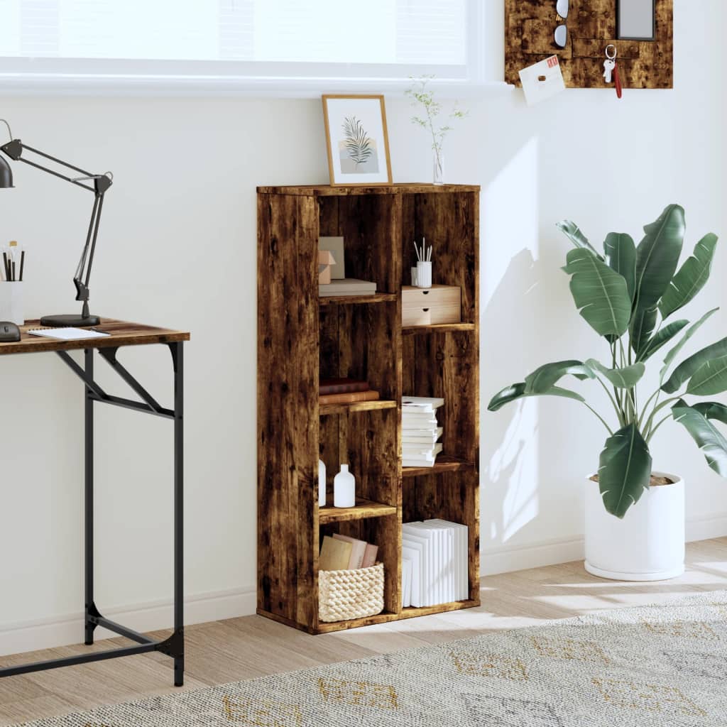vidaXL Bücherregal Räuchereiche 50x25x105 cm Holzwerkstoff
