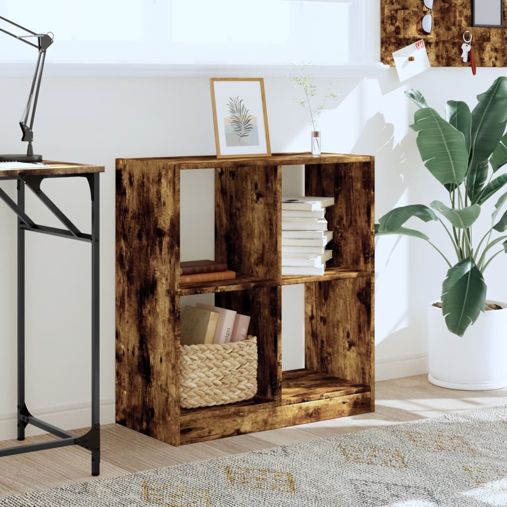 vidaXL Bücherregal Räuchereiche 68,5x32x75 cm Holzwerkstoff